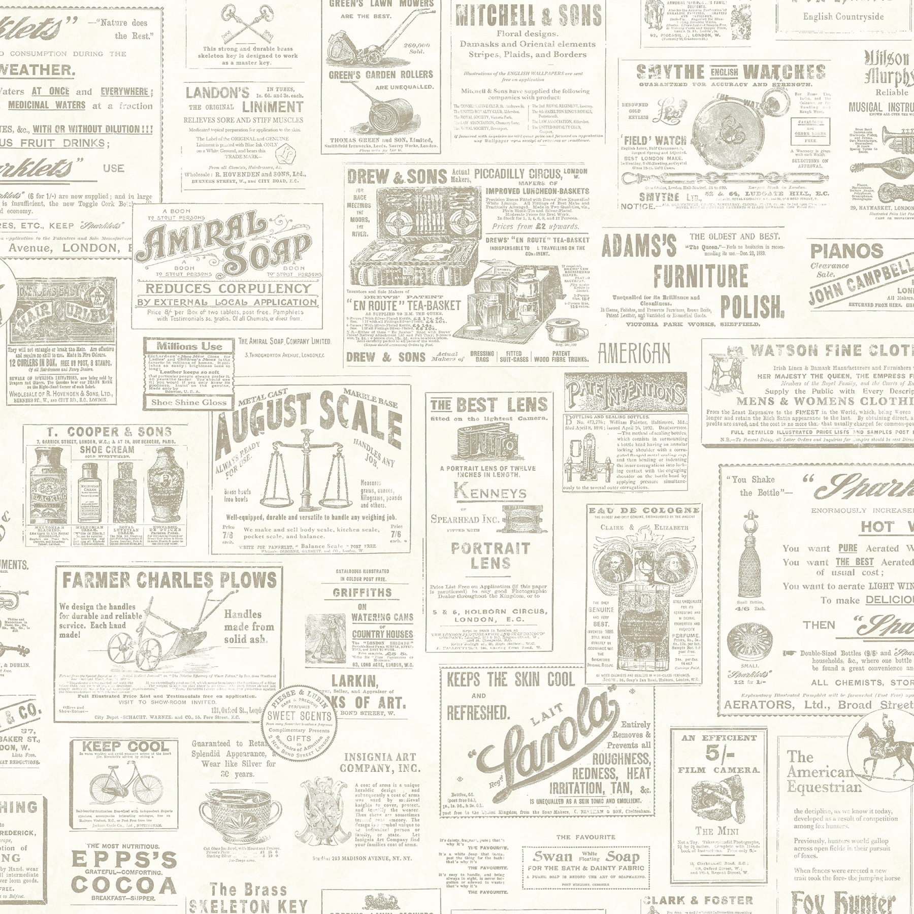 Black and white newspaper Wallpaper - Peel and Stick or Non-Pasted